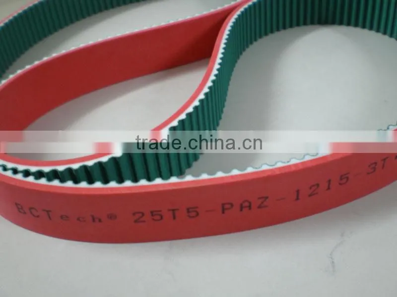 PU Timing Belt with Green Fabric & Rubber