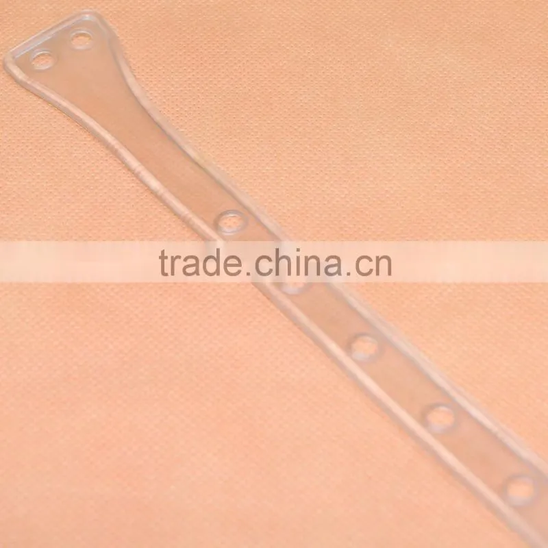 Flexible plastic transparent custom clip strip/hanger strip