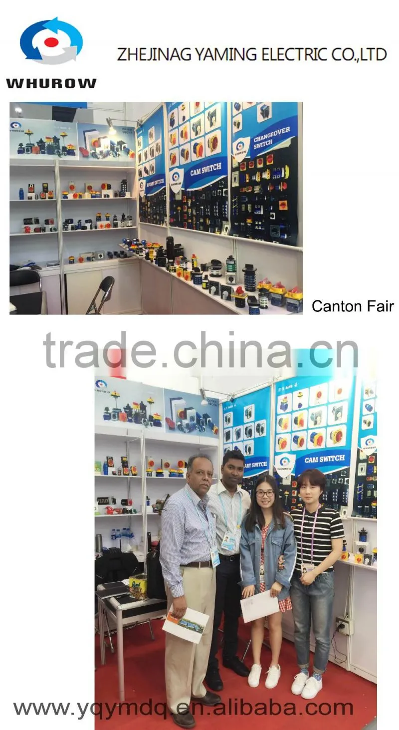 Cam switch YMZ12 series white black changeover combination rotary switch 0-8 positions 16-125A Ui 690V sliver point contacts