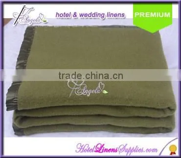 100% acrylic green blanket for miliatry camps, green military blankets 150*200cm