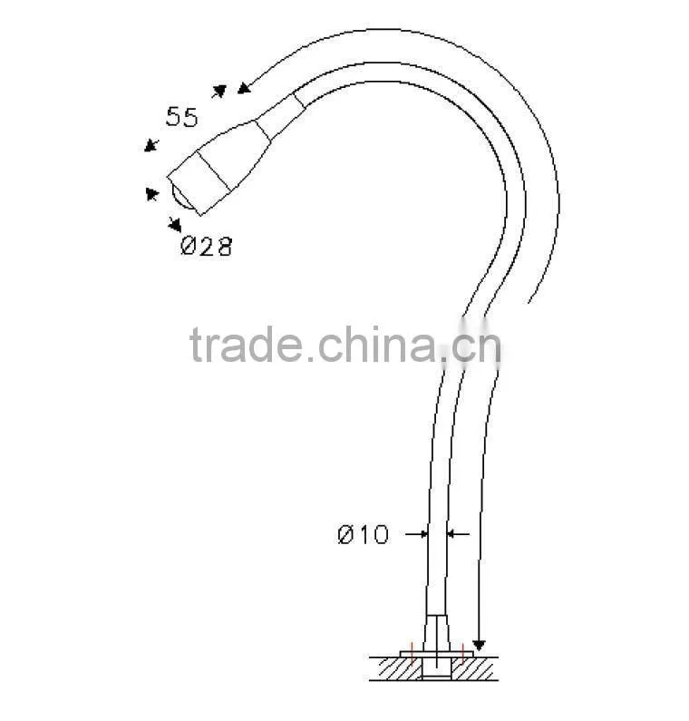 hotel bedroom using adjustable gooseneck led desk lamp with on/off switch (SC-E101A)
