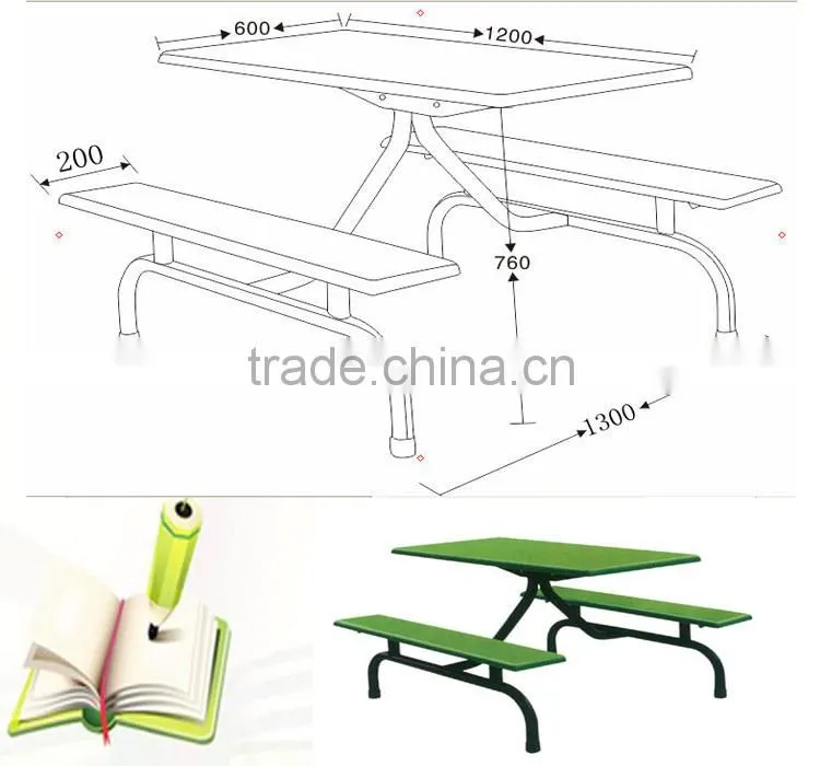 fiberglass school dining table with chair,school canteen table