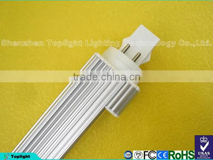 high luminous smd2835 6000k 12w g24 led plug light led lamp