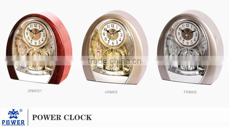 Quartz table clock with rotating pendulum and music Exquisite workmanship PW4211