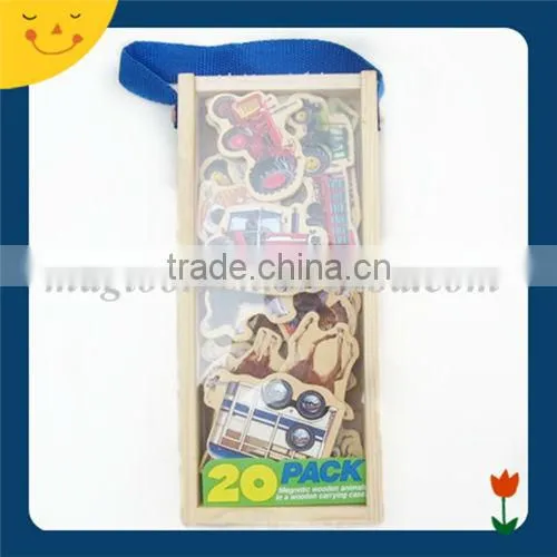 custom dinosaur shape wooden magnetic puzzle