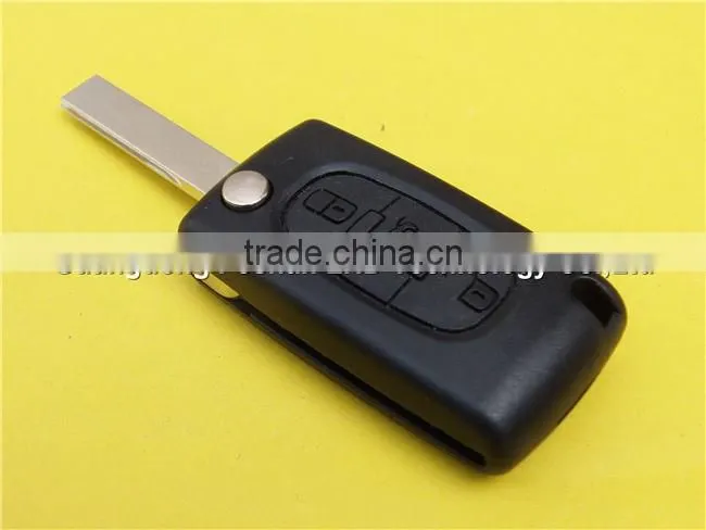 3 buttons remote key fob case replacement uncut blade Peugeot 407 CE0523