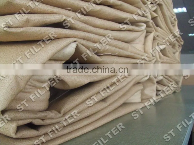 PE+Aramide Synthetic fiber with fiberglass filter bag