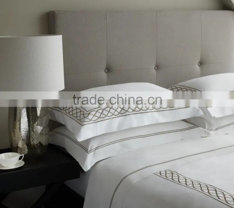 300TC egyptian cotton sheet set embroidery artwork