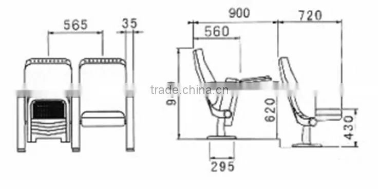 China Provide Movie Theatre Chair For The Auditorium