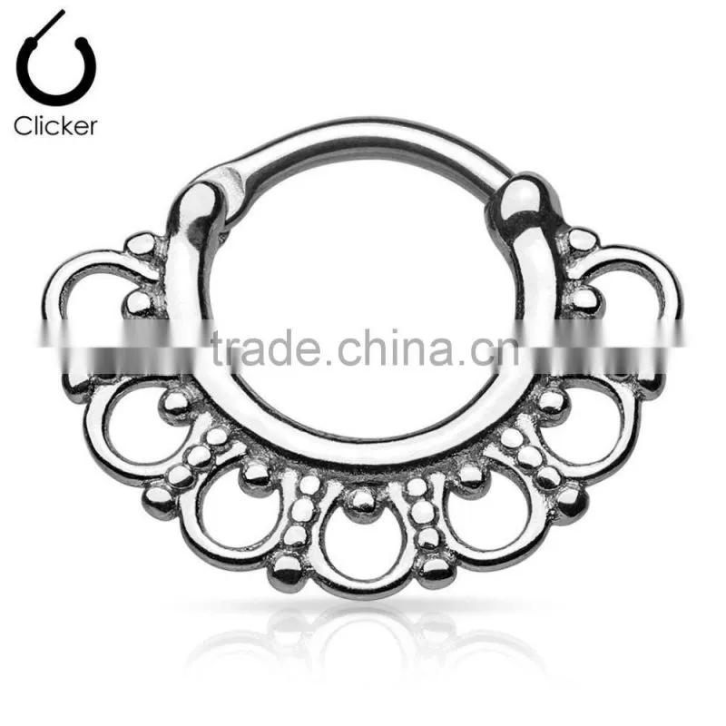 Surgical Steel Septum Clicker Nose RIngs