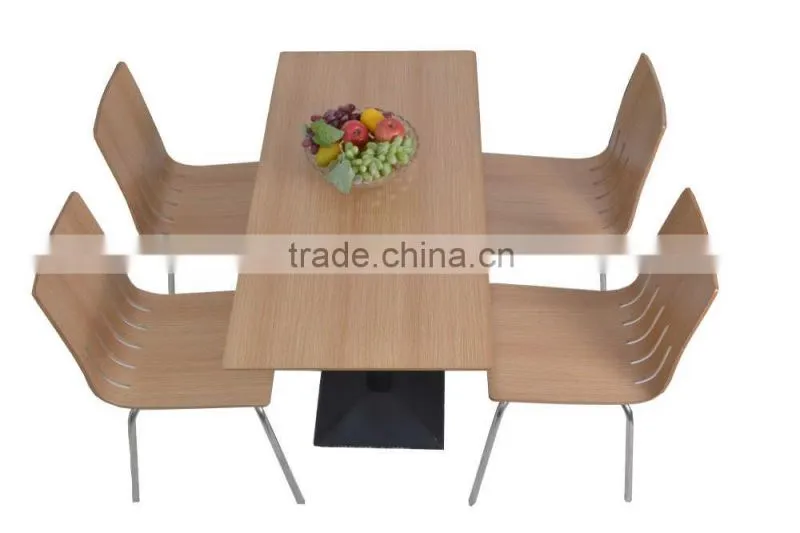 taobao price military canteen fast food set restaurant furniture chair with bent plywood seating