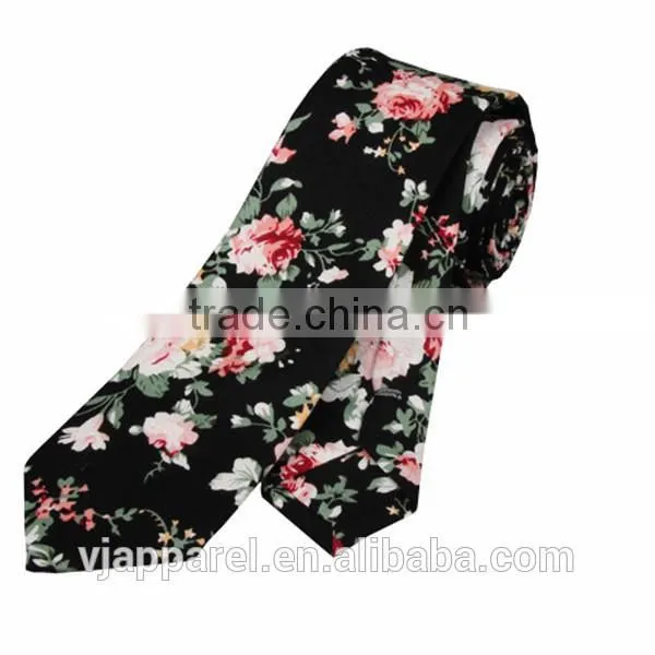 Cotton Tie In Navy Floral