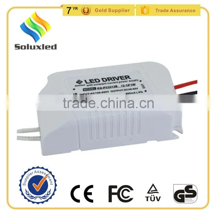 18W 300mA LED Power Supply With 3 Years Warranty, LED Panel Light Driver