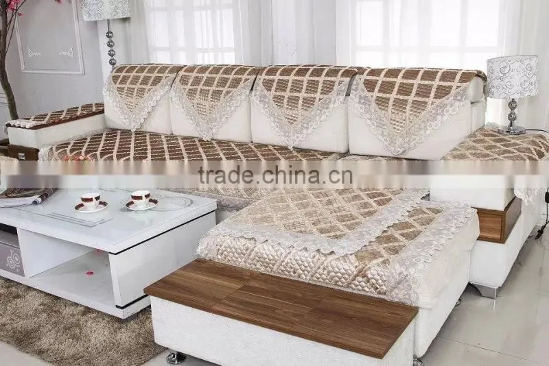 Print microfleece fabric sofa cover