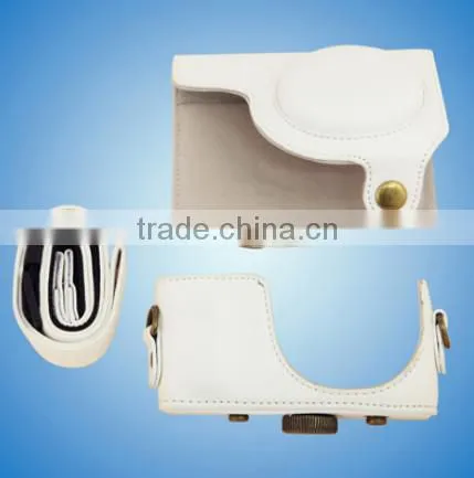 Factory competitive price white leather mini Camera Bag in Dongguan