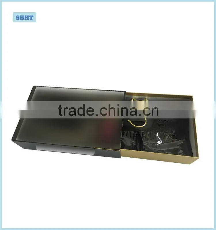 hair extension bag with hanger and packaging box with logo