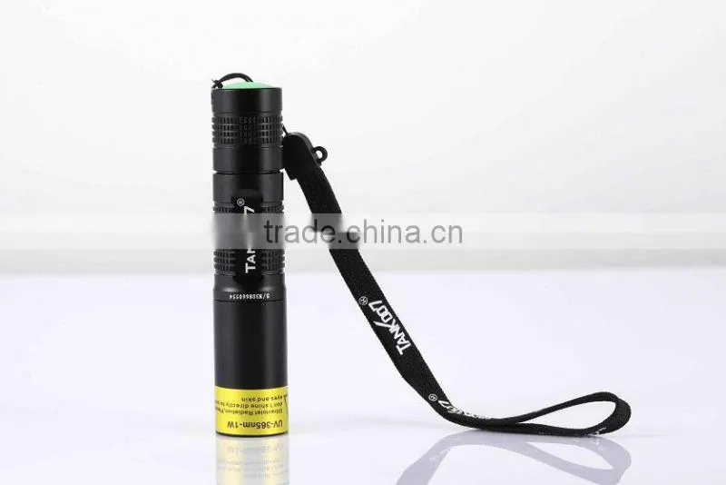 Extremely high performance 365nm UV Flashlight from China NO.1 UV flashlight manufacturer Tank007