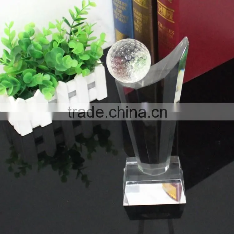 2016 new crystal custom glass trophy award