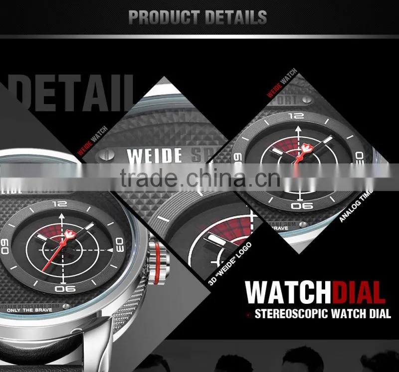 Weide Oversize Quartz Analog Dual Time Zone Digital Watches With Genuine Leather Band Water Resistant Watches Men Alibaba.China