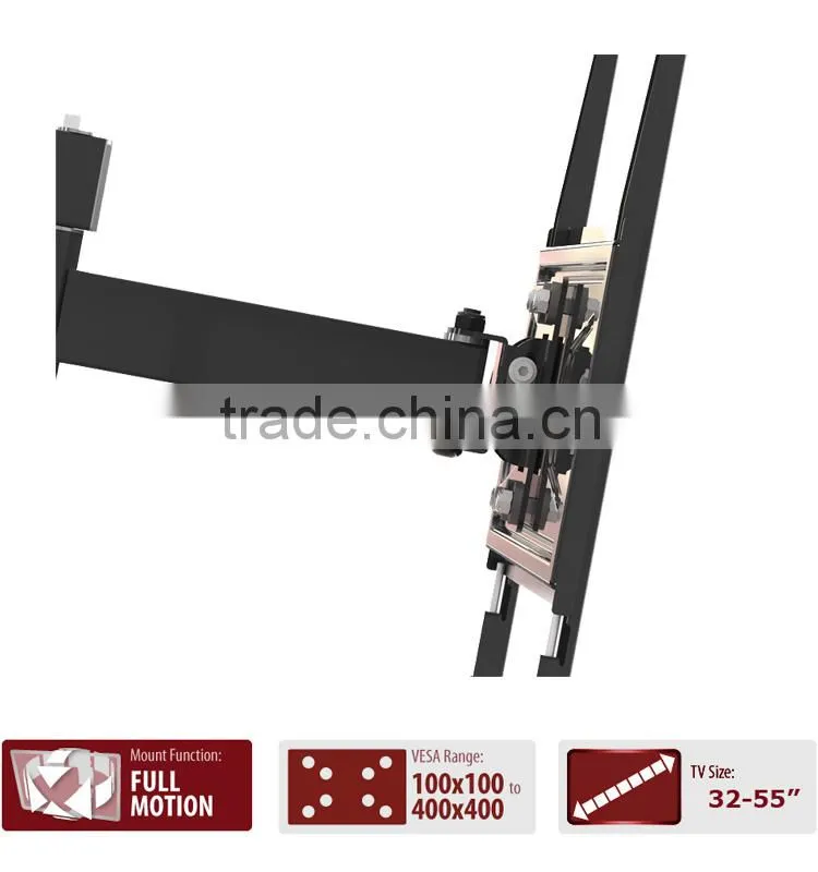 Heavy duty articulating arm LCD LED monitor wall mount for plasma flat screen from 32"~55"