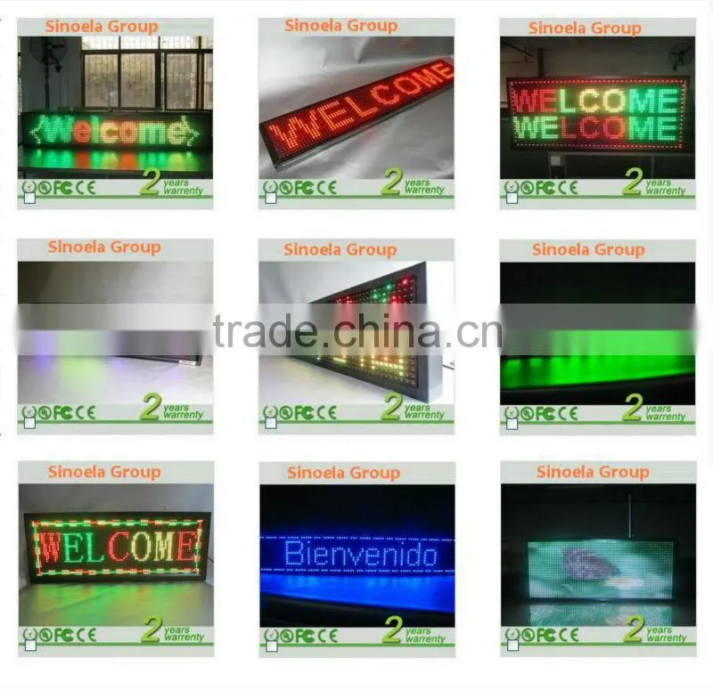 Canada---Programmable DIP moving message panel red outdoor p16/p20/p12/p10 single color led sign display screen board