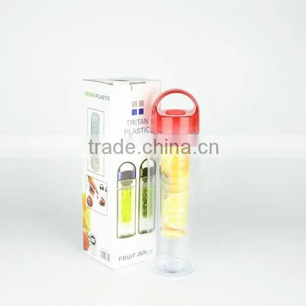 various style plastic water bottle fruit infuser