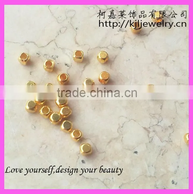 wholesale loose beads, metal gold alloy facted nugget beads