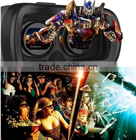 2016 Google cardboard VR BOX Virtual Reality 3D Glasses + Bluetooth Control Gamepad blue film sex