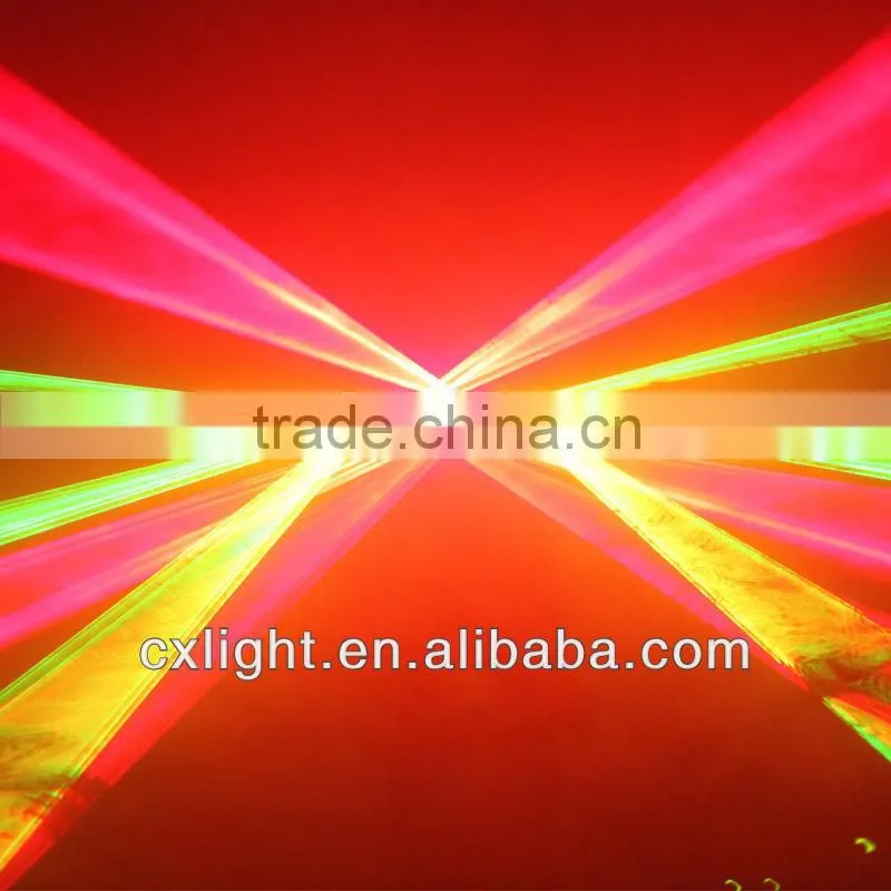 4 Lens Red&Green 250mW Stage Laser Light for disco in red case