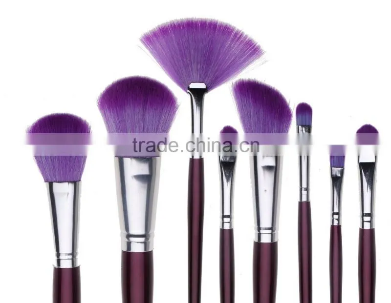 16 Pcs Professional Makeup Brush sets cosmetic brushes kit + Purple Leather Case