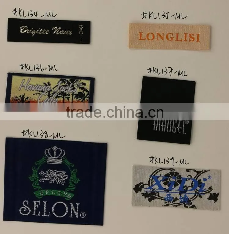 Custom Design Centerfold High Density Garment Damask Woven Labels