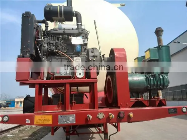 CIMC 3-Axle V-Shape Bulk Cement Tank Trailer Use Quality Diesel Engine