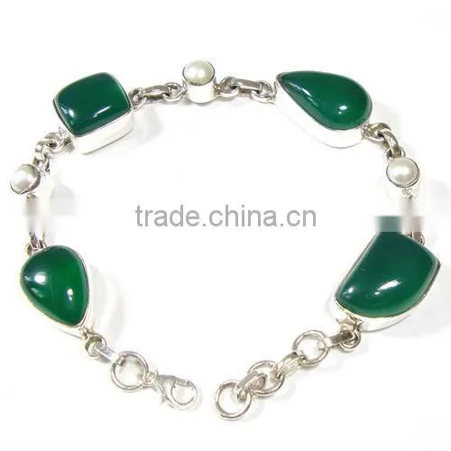 Natural Tibetan Turquoise 925 Stelring Silver Bracelet