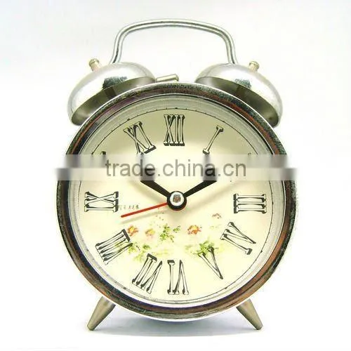 Twin bell alarm clock with metal case