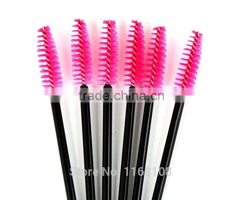 10pcs/lot New make up Pink Disposable Eyelash Brush Mascara Applicator Wand Brush