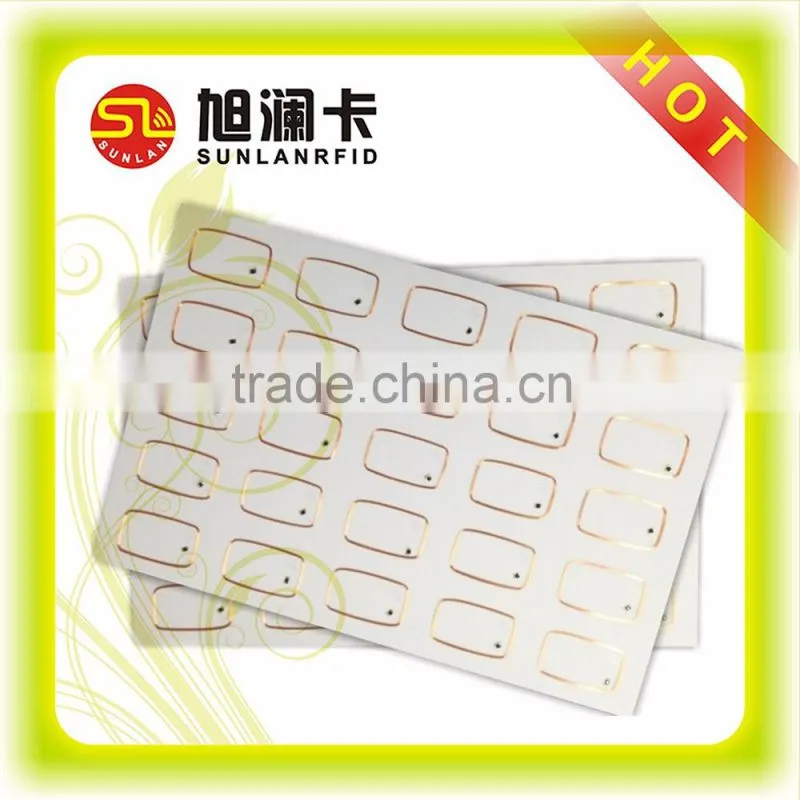HF13.56MHZ RFID Inlay Dry Stickers Label Inlay Antenna Material Etching Aluminium Foil