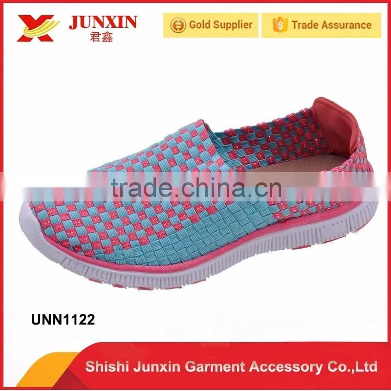 Fashion new design woven shoes woven sport casual shoes for women