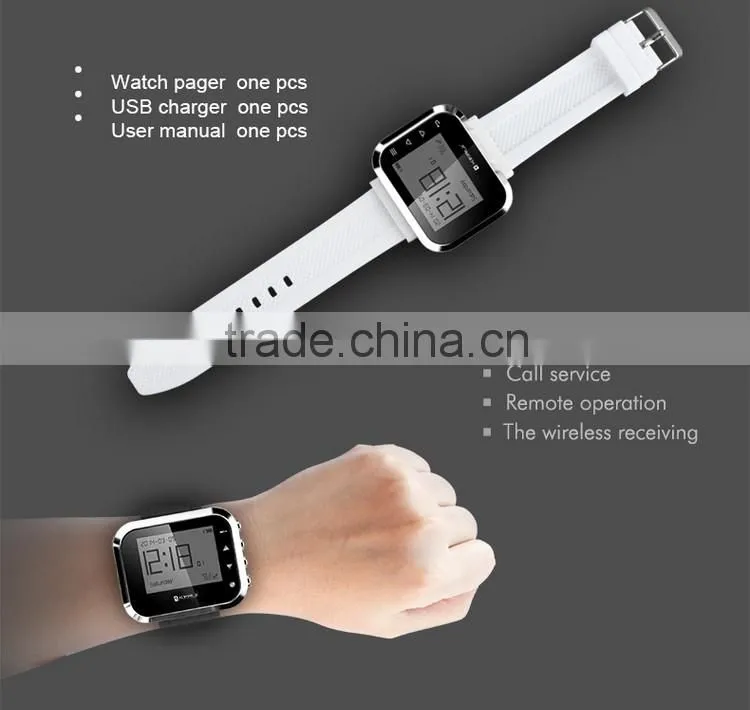 Wireless watch wrist pagers system for hospital,restaurant calling waiter service+Wireless Call