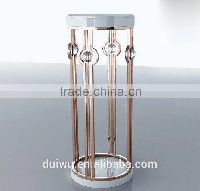 High quality eurpean style brushed golden stainless steel side tables