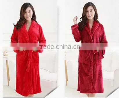 high quality coral fleece gown with attractive design