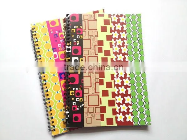 spiral notebook with stripe printing,paper notebook