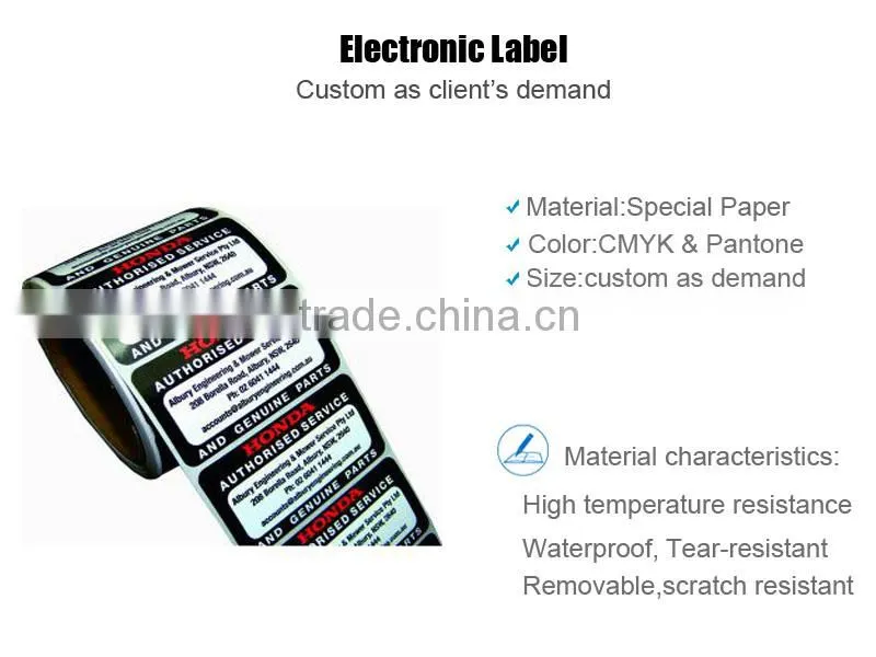 High Quality Electrical Warning Sticker Stickers Label In Shenzhen
