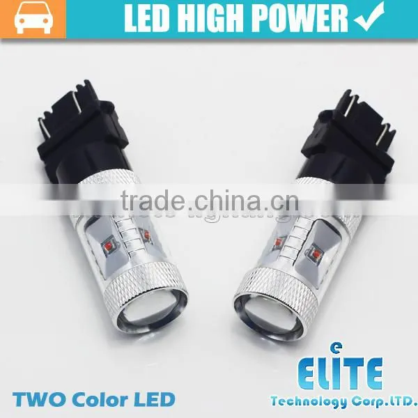 Newest!!! LED high power two dual double color 3157 led reversing light turn light