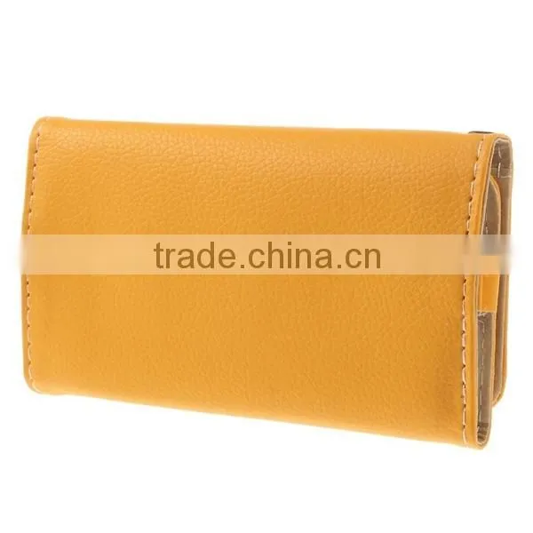 New cell phone leather case for iphone 6, Factory pouch leather cases for apple iphone 6