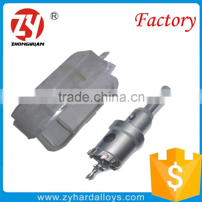 Stopped type YG9X tungsten carbide tipped t.c.t. hole saw for metal and stainless steel