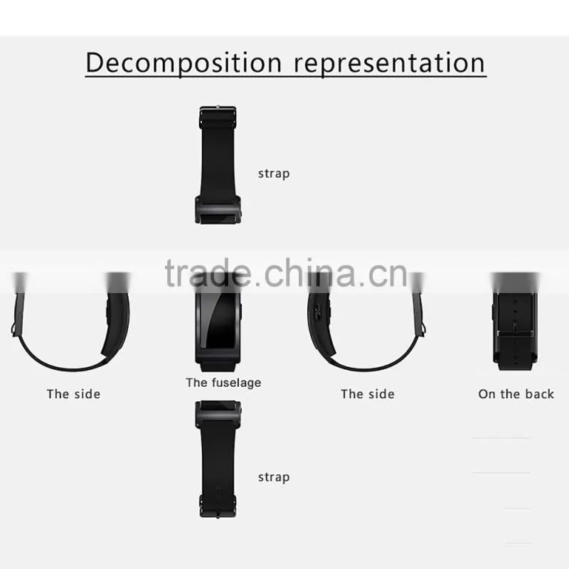 Large screen CK11 silica band sleep monitor blood oxygen monitor fitness tracker smart wristband