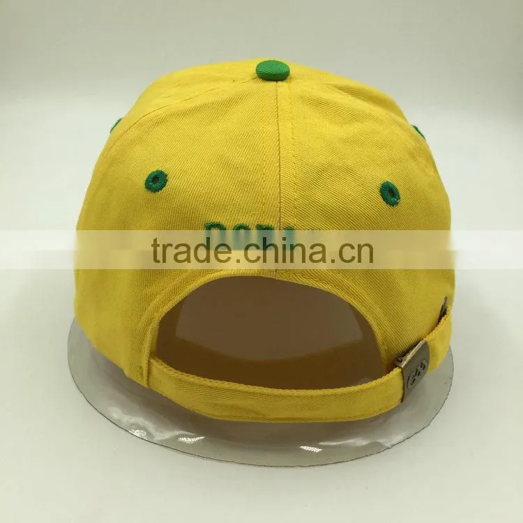 Custom long bill 6 panel 3D Embroidered Baseball Cap