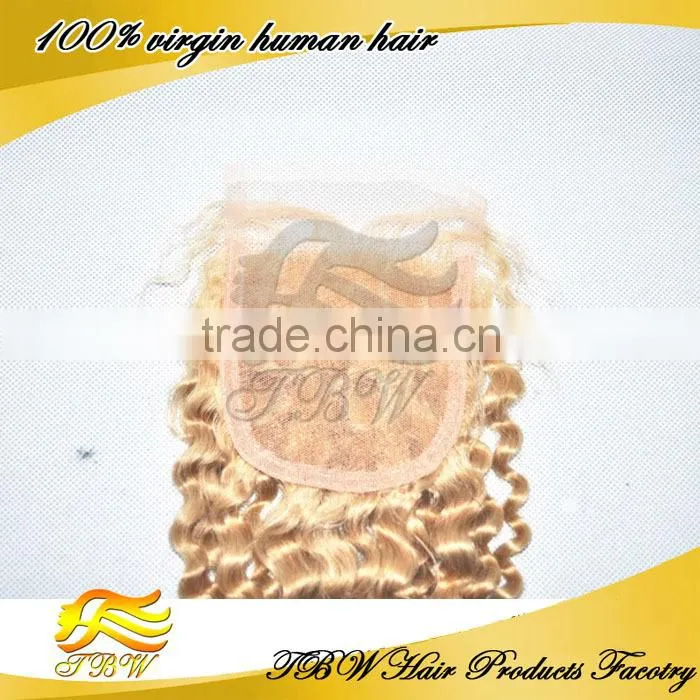 Alibaba Wholesale Russian Hair Extensions Russian Blonde Curly Closure