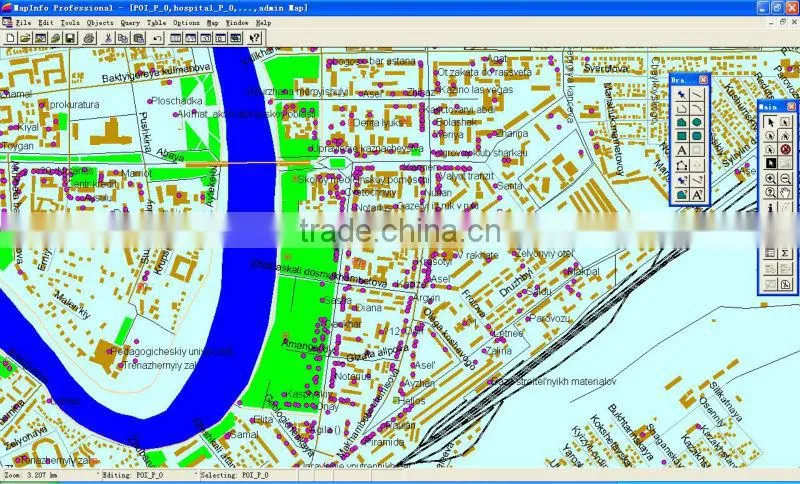 Azerbaijan digital electronic MapInfo map