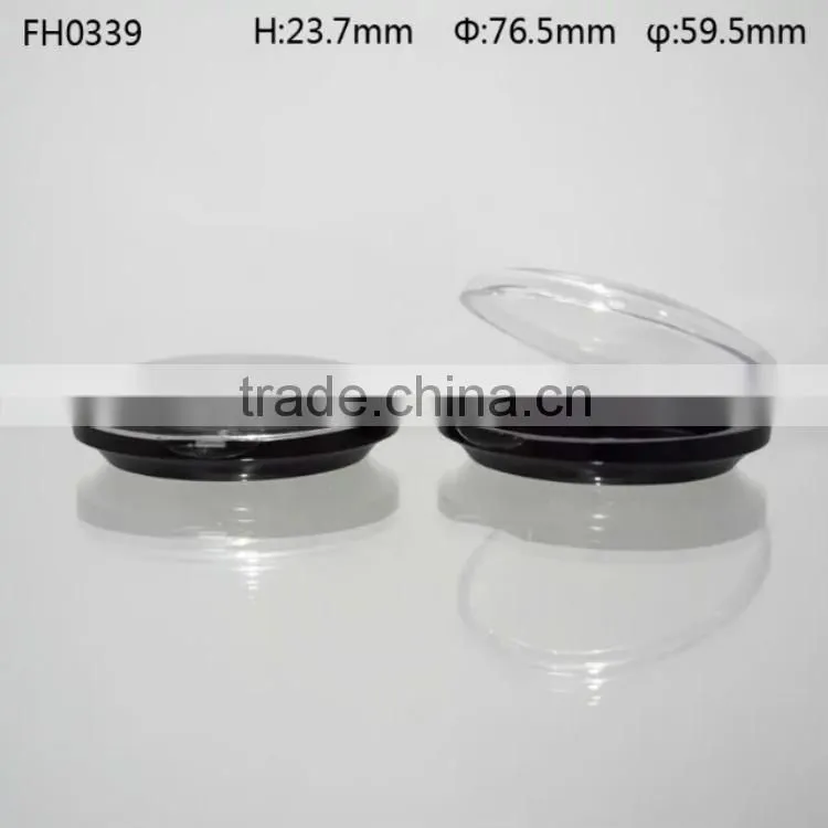 high quality cheap custom round plastic empty compact container case